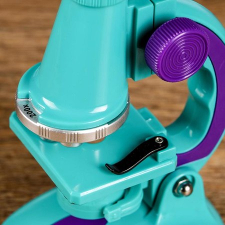 Microscope "Young researcher", the frequency of an increase in 450x, 200x, 100x, with backlight, mix 1-3