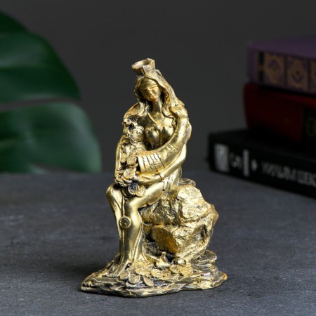 Figure "Goddess Fortune with a horn of abundance" gold, 13x8x8cm