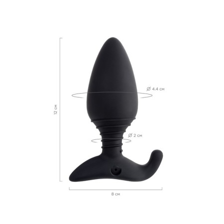 Anal plug Lovense Hush, L, silicone, black, 12.1 cm-3