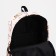 Youth backpack from textiles, external pocket, beige color