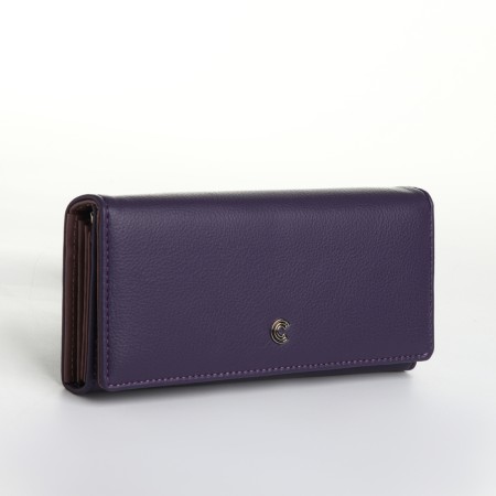 Women's wallet on magnet, purple color