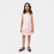 Dress for girls Minaku: Partydress color pink, height 116