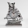 Clock - desktop clipper, discrete move, dial d -7.5 cm, 17 x 21.5 cm