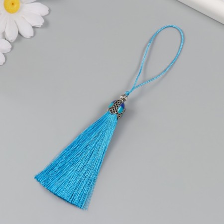 Decor for creativity textiles "Padishah brush" Blue set 2 pcs 9x1 cm-1