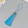 Decor for creativity textiles "Padishah brush" Blue set 2 pcs 9x1 cm