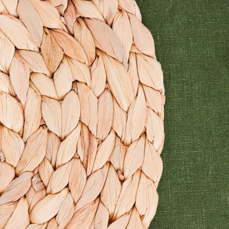 Serving napkin, D 37 x 0.5 cm, wicker, water hycinth-2