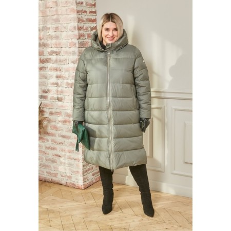 Female coat, size 64, green color-1