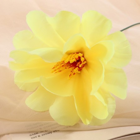 Artificial flowers "Loner Chrisp" D-11 cm H-20 cm, yellow-1