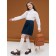 Blouse for girls, height 122 cm, white color