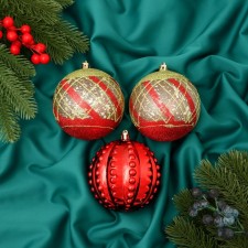 Set of balls plastic D-10 cm, 3 pcs 