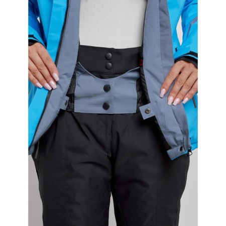 Ski costume female winter, size 42, blue color-9
