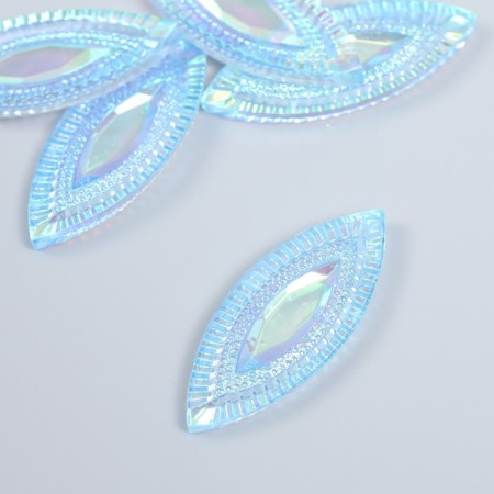 Decor for creativity Plastic "Eye" Holography Purvalum set 6 pcs 2x5 cm-1