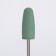 Silicone milling cutter for polishing, medium, 10 × 24 mm, in a plastic case, green color