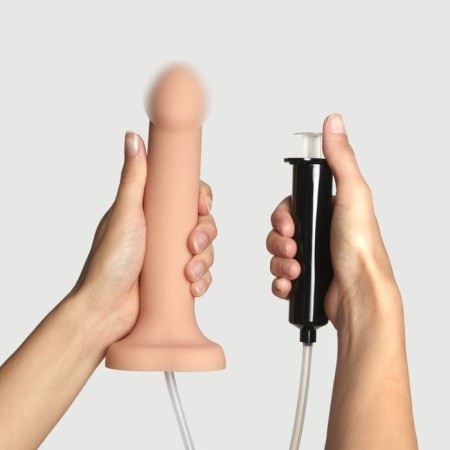 The phallimitator Strap-on-ume Dildo Semi-Realistic with ejaculation function, vanilla l, 18.2 cm-1