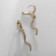 Earrings with rhinestones Xuping snake, voluptuousness, white color in gold