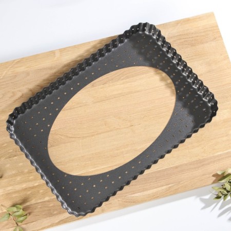 Baking the shade of the share of Galaxy perforated, with a removable bottom, 31 × 21 × 3 cm, anti -stick coating-2