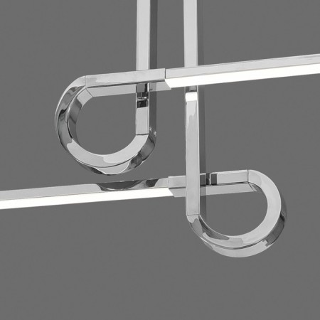 Ceiling chandelier Mantra Cinto, Led, 1600lm, 3000k, 960x85x360 mm, chromium color-4