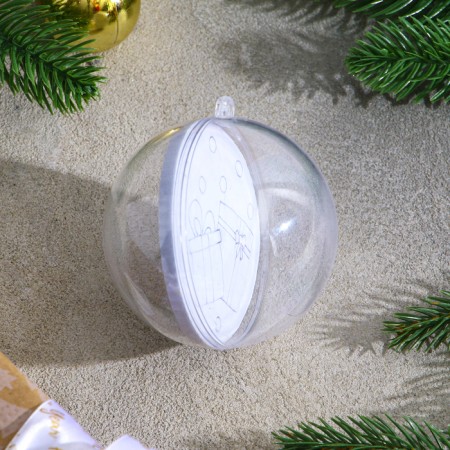 Christmas tree decoration for coloring "Gifts" Size: 8 cm; 2 pcs., Brush-3