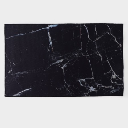 Коврик для дома Доляна «Мрамор», 50×80 см, цвет чёрный-7