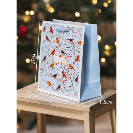 Laminated vertical “Frosty Morning”, Ml 23 x 27 x 11.5 cm, New Year-4