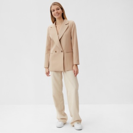 Women's jacket Minaku: classic beige color, size 48-7