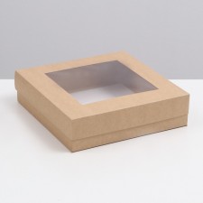The box is folding, the lid is, with a window, craft, 30 x 30 x 8 cm
