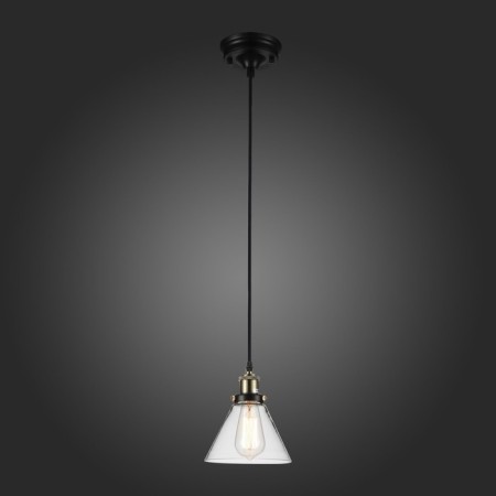 Suspension lamp ST LUCE. SL237.403.01. Evoluto. 1x40 W, E27, 18x18x13.5 cm, black color, bronze-2