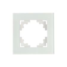 1-seater frame, glass, Stekker series Katrin, GFR00-7001-01, white