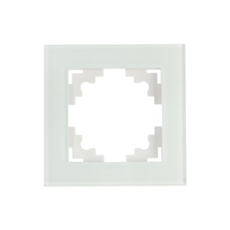 1-seater frame, glass, Stekker series Katrin, GFR00-7001-01, white
