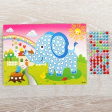 Application with round rhinestones 