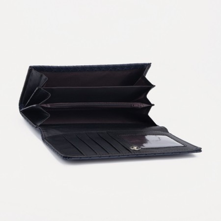 Women's wallet on magnet, blue color-2