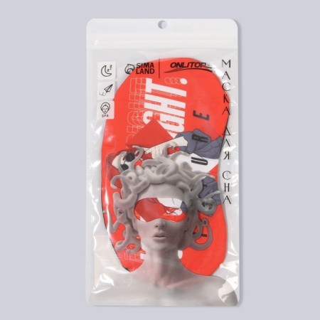 Mask for sleeping "Chiki", 19 × 9.5 cm, elastic band is single, color mix-4