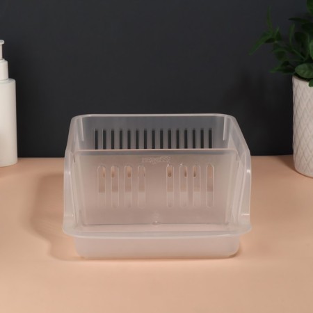 Organizer for storing cosmetic supplies "Prestige", 23 × 16.1 cm, the color is transparent-8