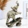 Figure "Elephant on Stone" 17x7x22cm