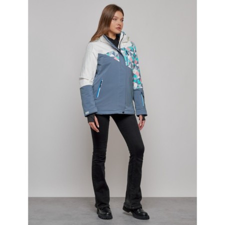 Ski jacket female, size 42, white color-10