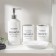 A set of accessories for the bathroom "Loft", 4 items (soap dish, soap dispenser 440 ml, 2 cups 320 ml), white color