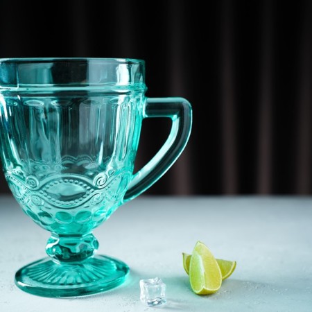 Glass Glass Magistro "La-Channel", 1.1 l, the color turquoise-3