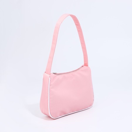 Youth bag with a zipper, pink color-1