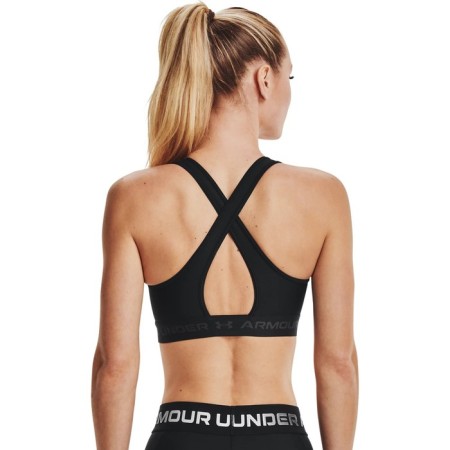 Top female Under Armor Crossback Mid Bra, size 40-42 (1361034-001)-1