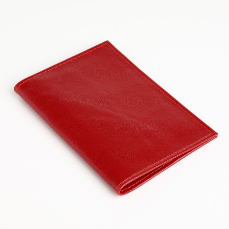 Cover for passport, Textura, red color-2