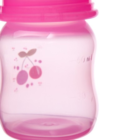 A bottle for feeding is colored, classic throat, 60 ml., From 0 months., Mix drawing for a girl-7