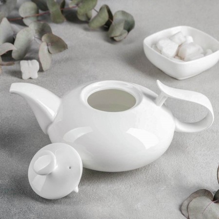 Teapot porcelain blanket Wilmax, 450 ml, white color-1