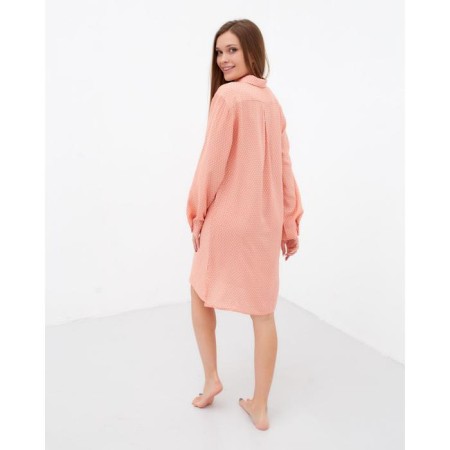 Shirt (shirt) female kaftan "peas", coral, size 44-46-4