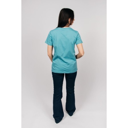 Female T -shirt, size 46, turquoise color-1
