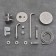 The shower system "RMS" SUS129-1S, built-in, tropical shower, stainless steel, satin