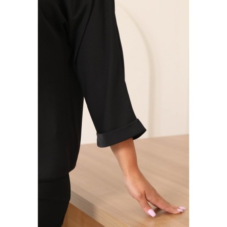 Female blouse, size 48, black color-9
