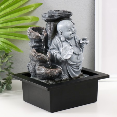 The desktop fountain from the network, the backlight "Gray Hothee with Brakhal" 21x17.5x25 cm-1