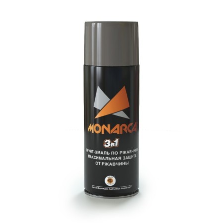 Soil-enamel in rust 3b1 aerosol Monarca 520 ml, Ral9006 White aluminum