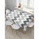 Tables on the table "Zigzag from the past", rectangular, Saten, size 120x145 cm