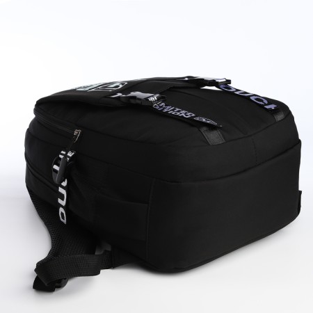 School backpack on lightning, 5 pockets, black color-4